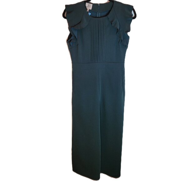 DRA Los Angeles Anthropologie Kaia Cropped Jumpsuit in Dark Green Small - Picture 1 of 12